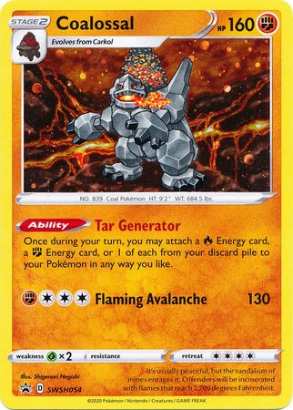 Coalossal (SWSH054) [Sword & Shield: Black Star Promos] | Jomio and Rueliete's Cards and Comics