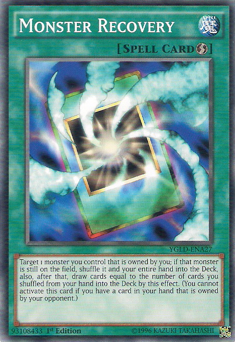 Monster Recovery [YGLD-ENA27] Common | Jomio and Rueliete's Cards and Comics