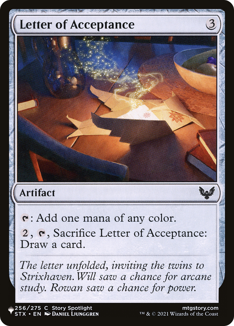 Letter of Acceptance [The List] | Jomio and Rueliete's Cards and Comics
