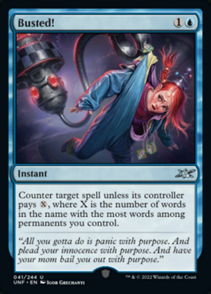 Busted! [Unfinity] | Jomio and Rueliete's Cards and Comics