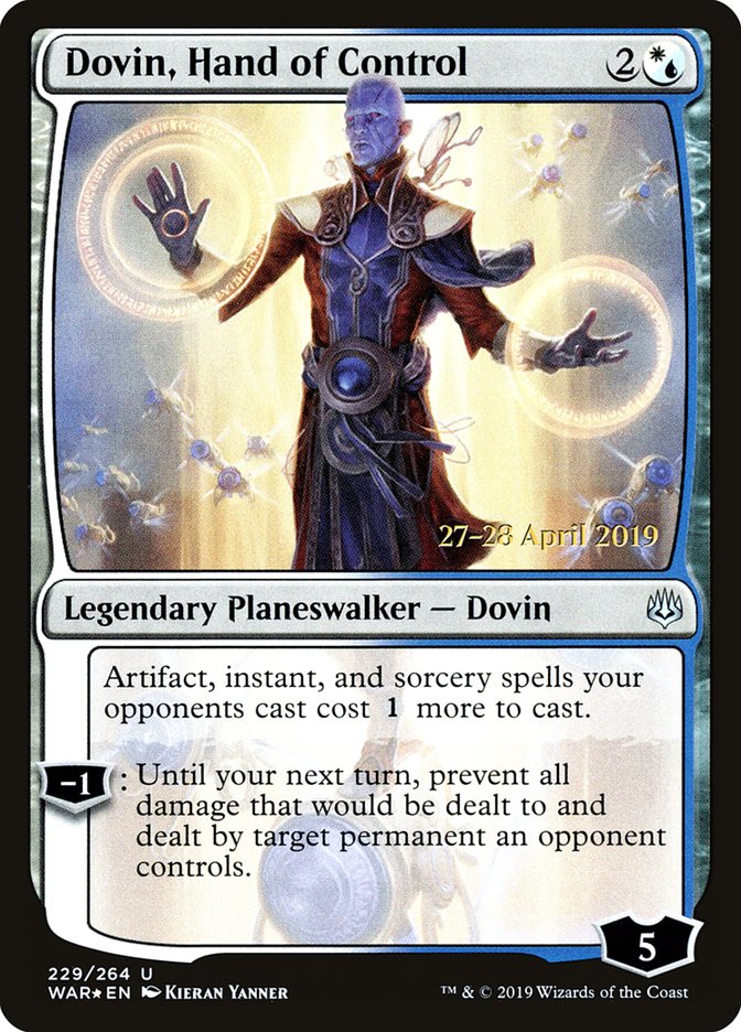 Dovin, Hand of Control [War of the Spark Prerelease Promos] | Jomio and Rueliete's Cards and Comics