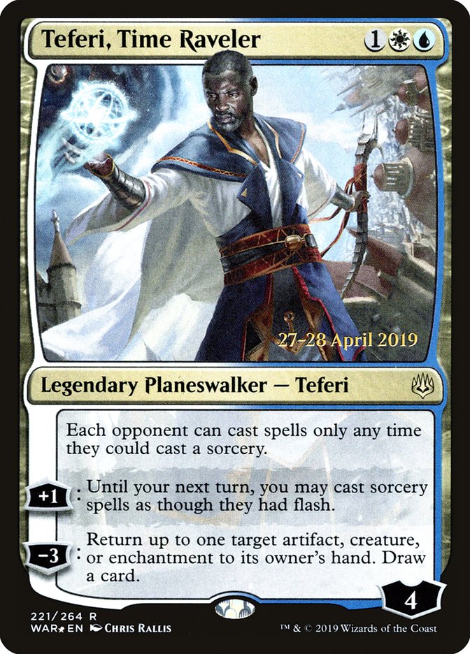 Teferi, Time Raveler [War of the Spark Prerelease Promos] | Jomio and Rueliete's Cards and Comics