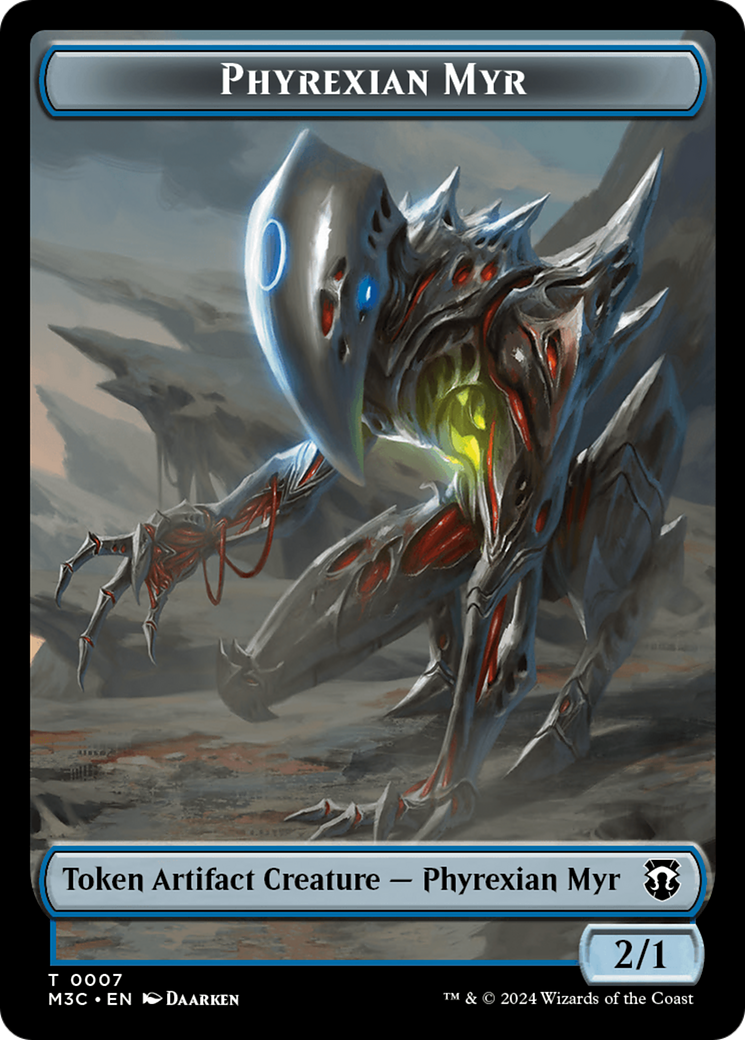 Phyrexian Myr // Servo Double-Sided Token [Modern Horizons 3 Commander Tokens] | Jomio and Rueliete's Cards and Comics