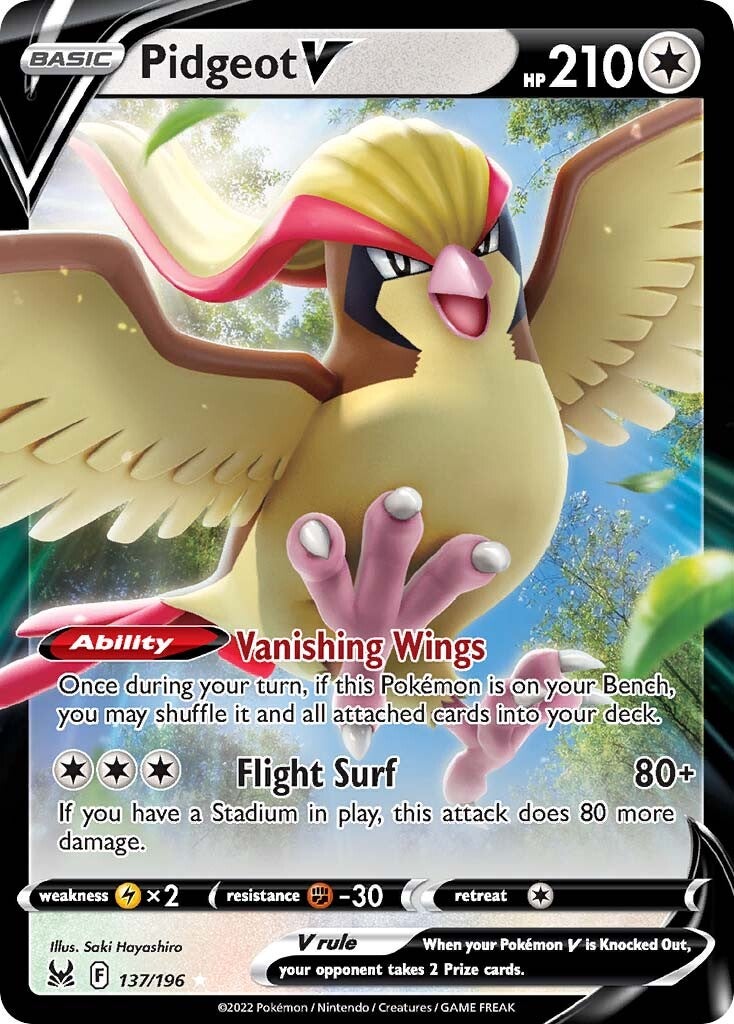 Pidgeot V (137/196) [Sword & Shield: Lost Origin] | Jomio and Rueliete's Cards and Comics