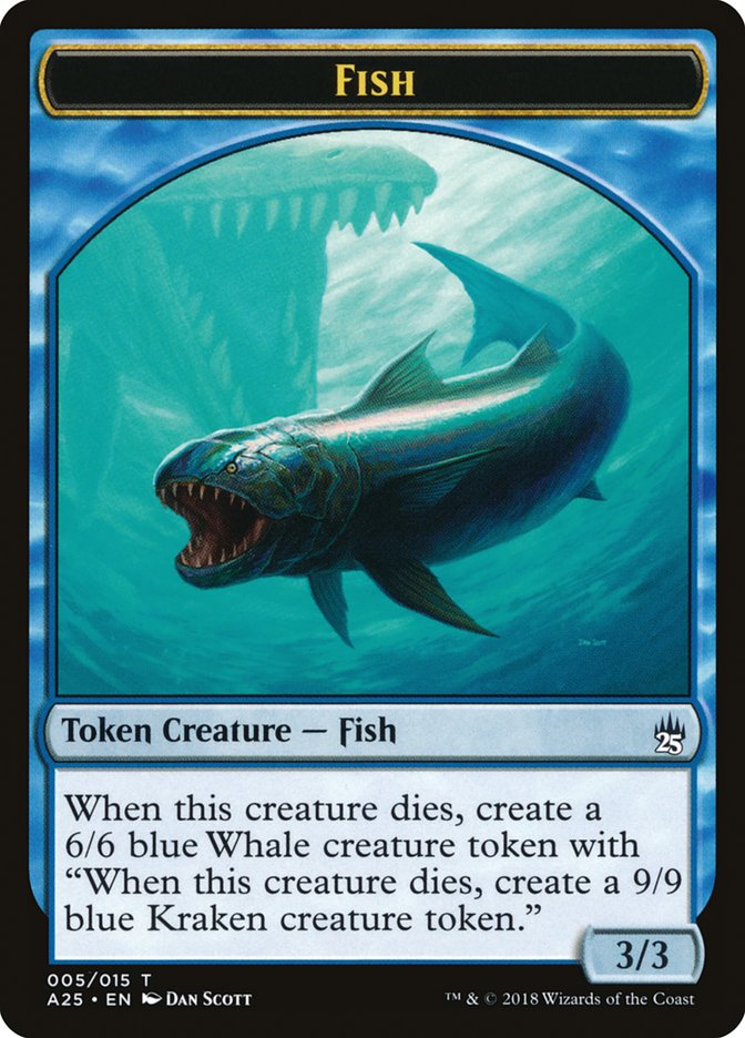 Fish Token [Masters 25 Tokens] | Jomio and Rueliete's Cards and Comics