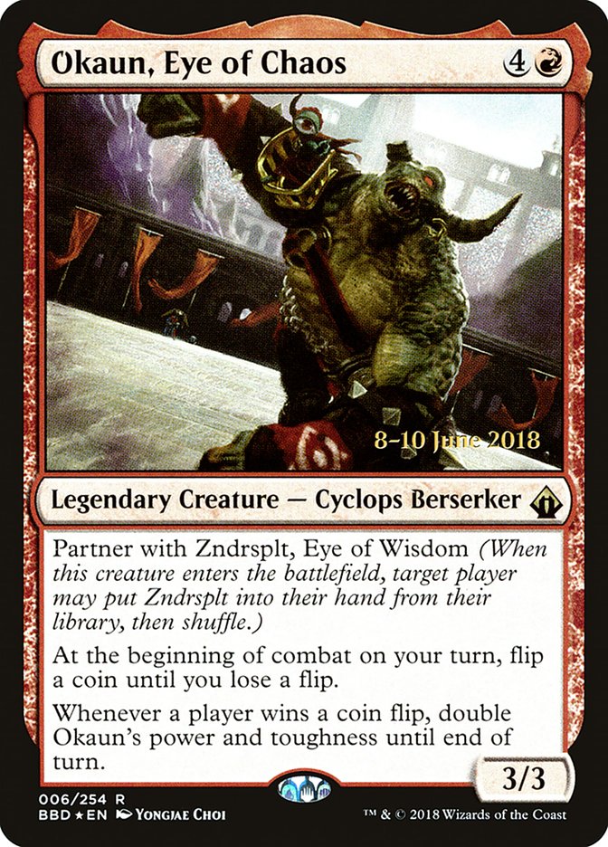 Okaun, Eye of Chaos [Battlebond Prerelease Promos] | Jomio and Rueliete's Cards and Comics