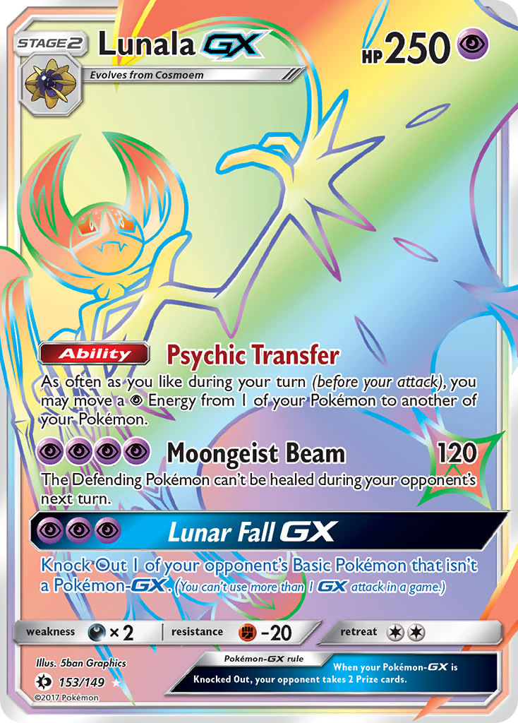 Lunala GX (153/149) [Sun & Moon: Base Set] | Jomio and Rueliete's Cards and Comics
