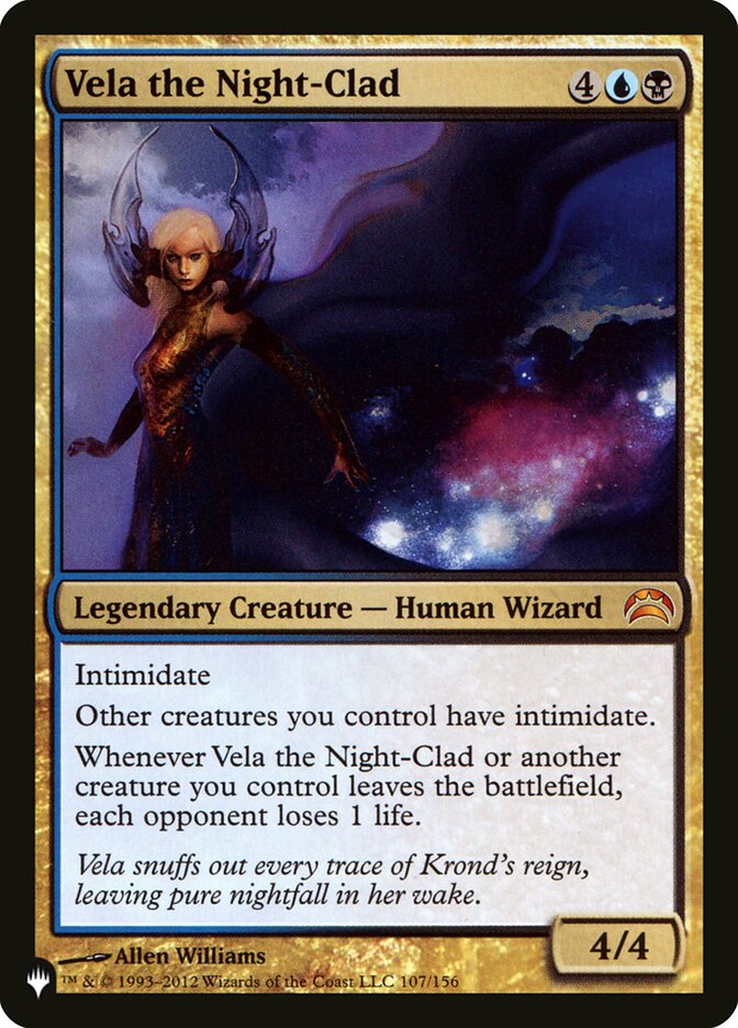Vela the Night-Clad [The List] | Jomio and Rueliete's Cards and Comics