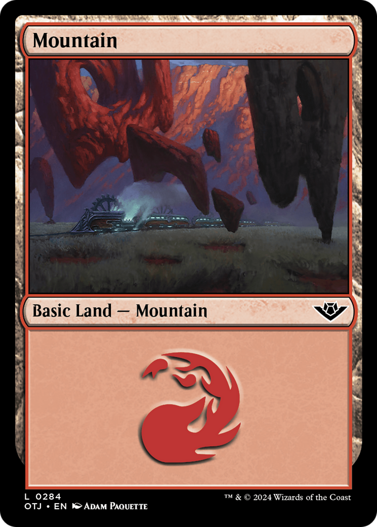 Mountain (0284) [Outlaws of Thunder Junction] | Jomio and Rueliete's Cards and Comics