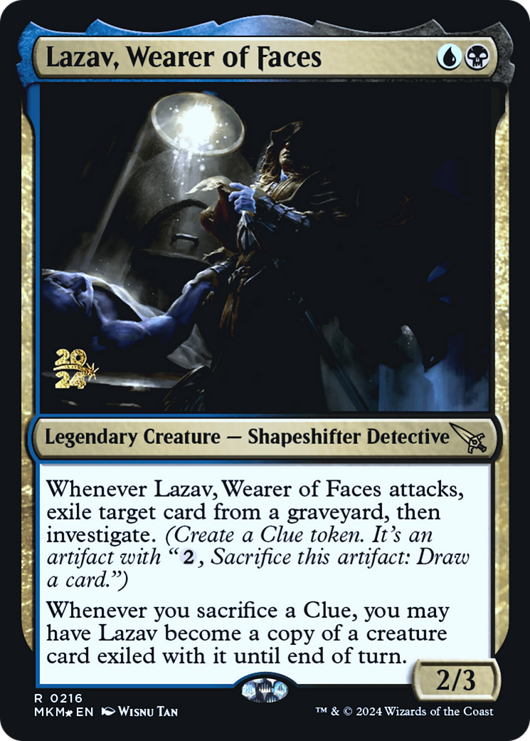 Lazav, Wearer of Faces [Murders at Karlov Manor Prerelease Promos] | Jomio and Rueliete's Cards and Comics
