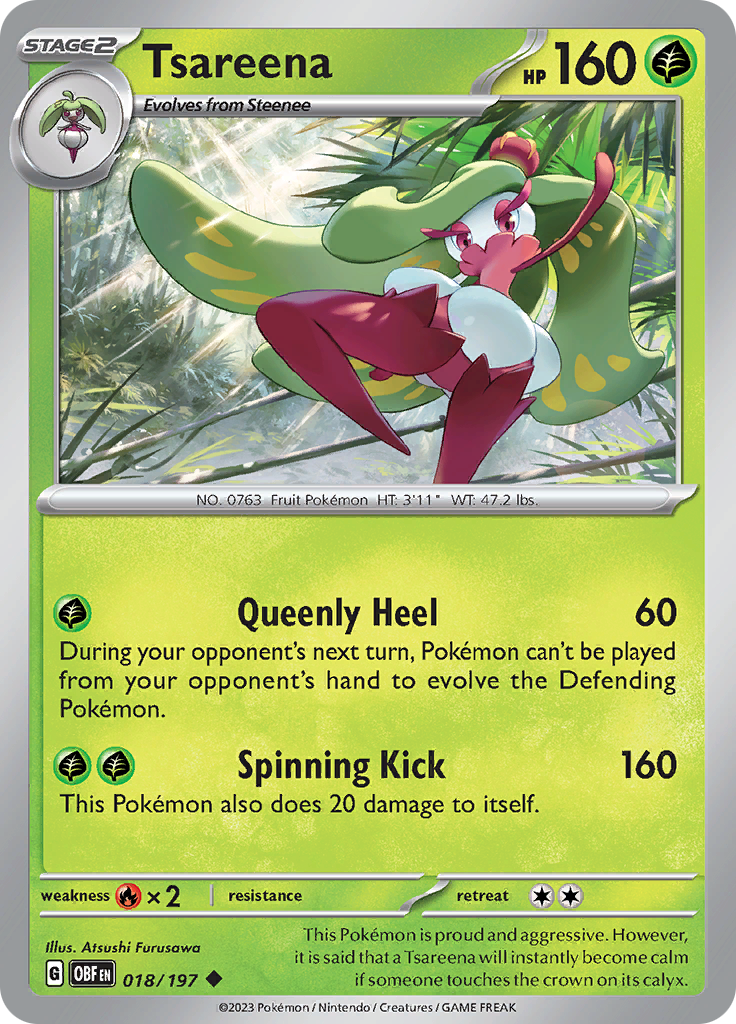 Tsareena (018/197) [Scarlet & Violet: Obsidian Flames] | Jomio and Rueliete's Cards and Comics