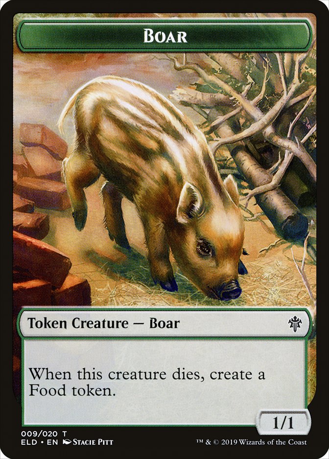 Boar Token [Throne of Eldraine Tokens] | Jomio and Rueliete's Cards and Comics