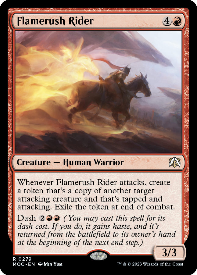 Flamerush Rider [March of the Machine Commander] | Jomio and Rueliete's Cards and Comics