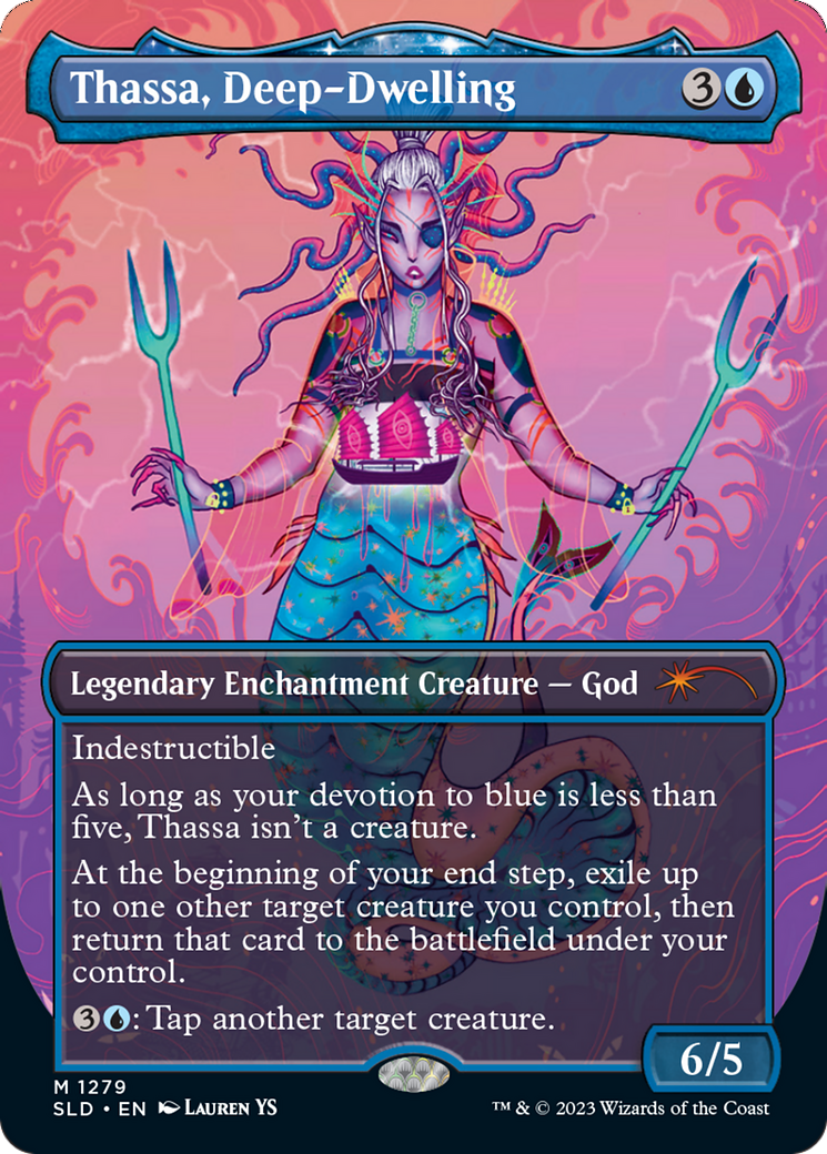 Thassa, Deep-Dwelling (Borderless) [Secret Lair Drop Series] | Jomio and Rueliete's Cards and Comics