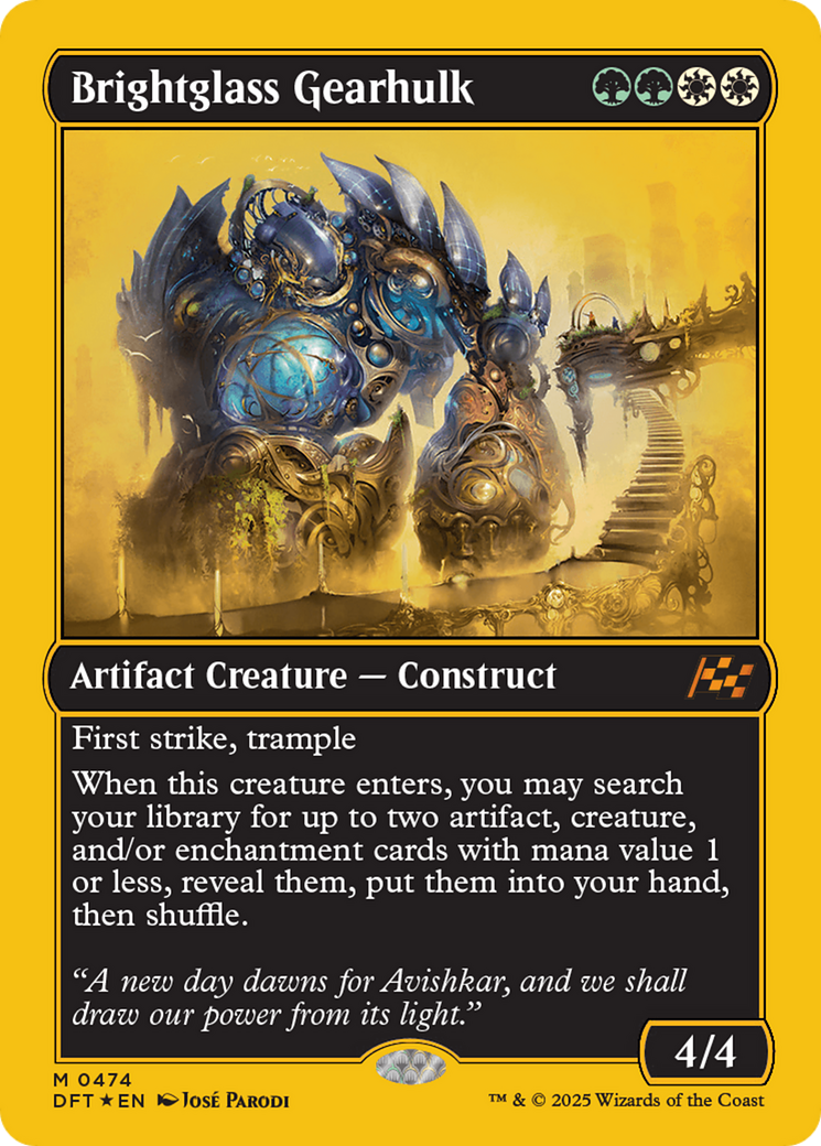 Brightglass Gearhulk (First-Place Foil) [Aetherdrift] | Jomio and Rueliete's Cards and Comics