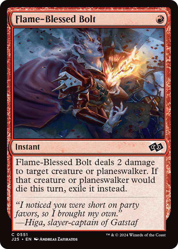 Flame-Blessed Bolt [Foundations Jumpstart] | Jomio and Rueliete's Cards and Comics