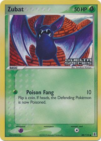 Zubat (88/113) (Stamped) [EX: Delta Species] | Jomio and Rueliete's Cards and Comics
