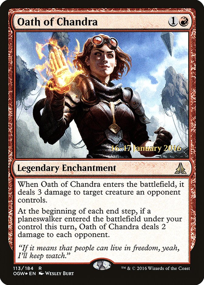Oath of Chandra [Oath of the Gatewatch Prerelease Promos] | Jomio and Rueliete's Cards and Comics