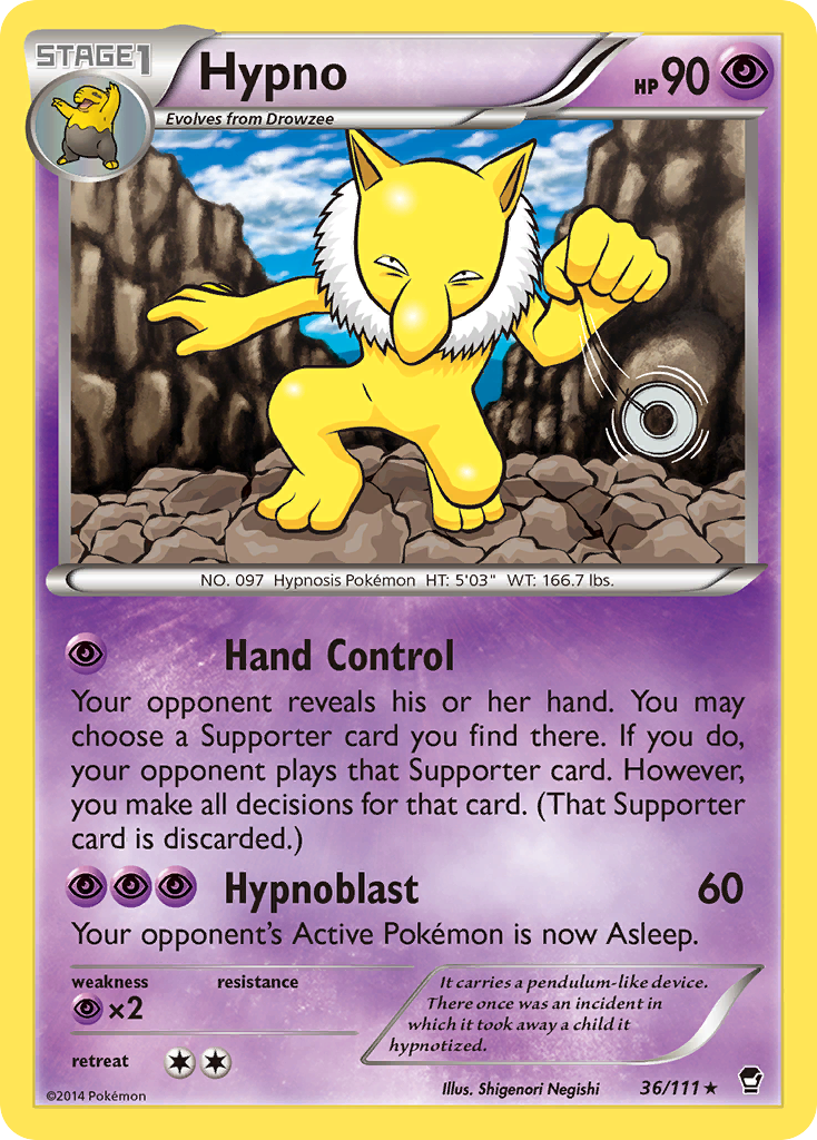 Hypno (36/111) [XY: Furious Fists] | Jomio and Rueliete's Cards and Comics