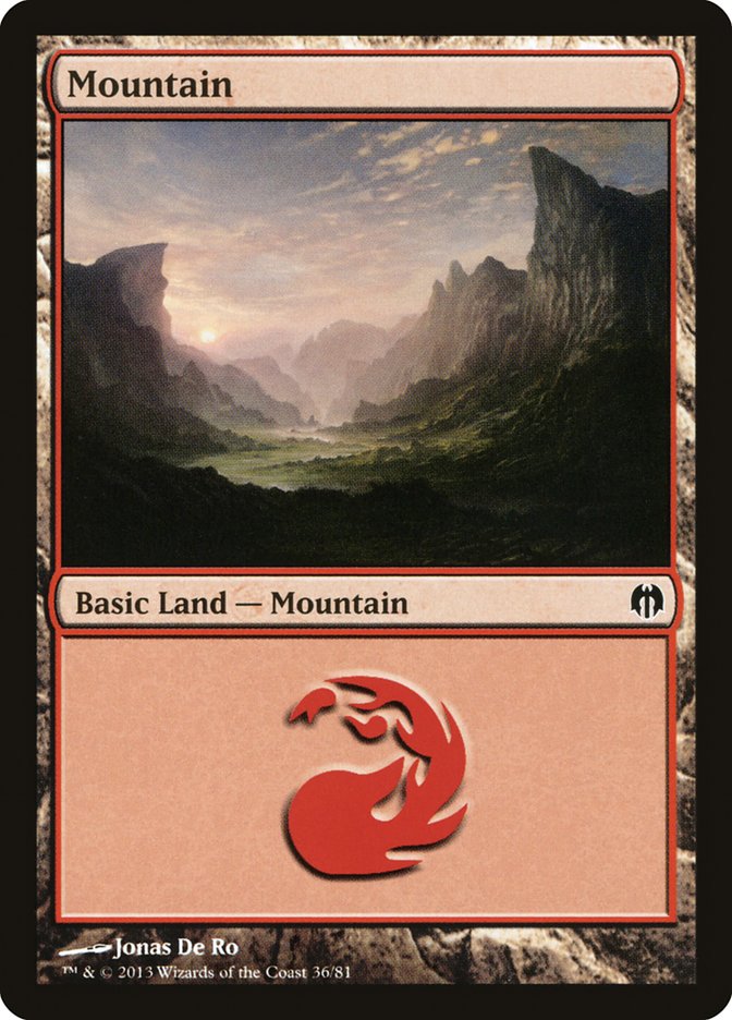 Mountain (36) [Duel Decks: Heroes vs. Monsters] | Jomio and Rueliete's Cards and Comics