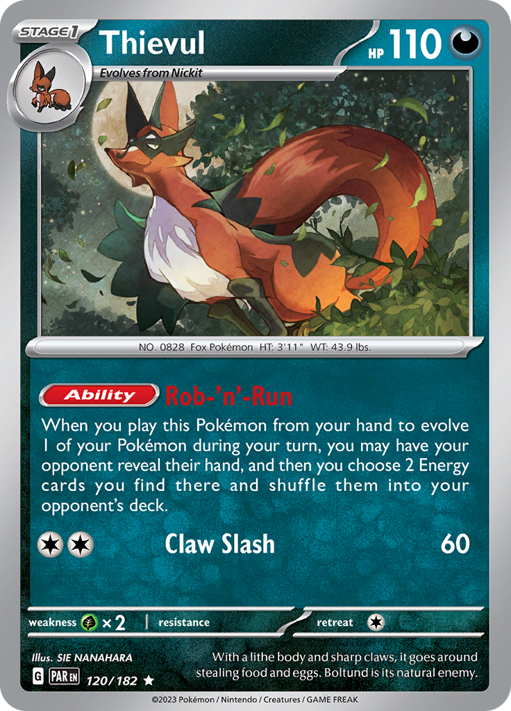 Thievul (120/182) [Scarlet & Violet: Paradox Rift] | Jomio and Rueliete's Cards and Comics