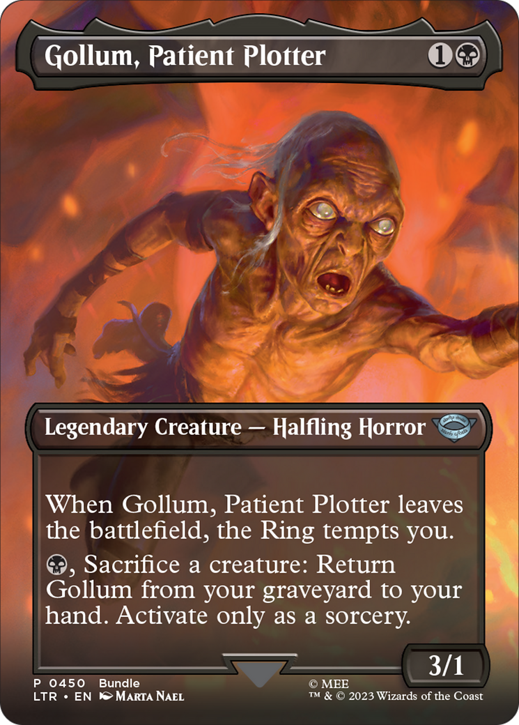Gollum, Patient Plotter (Borderless Alternate Art) [The Lord of the Rings: Tales of Middle-Earth] | Jomio and Rueliete's Cards and Comics