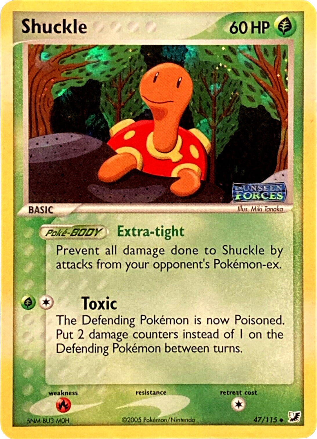 Shuckle (47/115) (Stamped) [EX: Unseen Forces] | Jomio and Rueliete's Cards and Comics