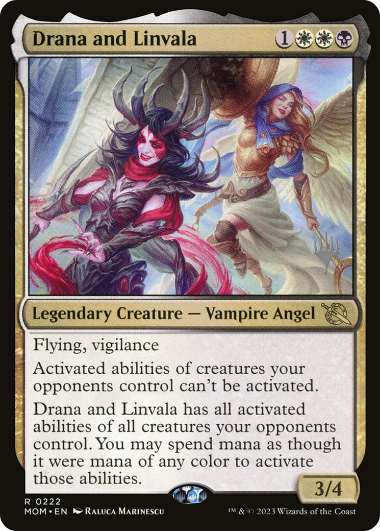 Drana and Linvala (Promo Pack) [March of the Machine Promos] | Jomio and Rueliete's Cards and Comics