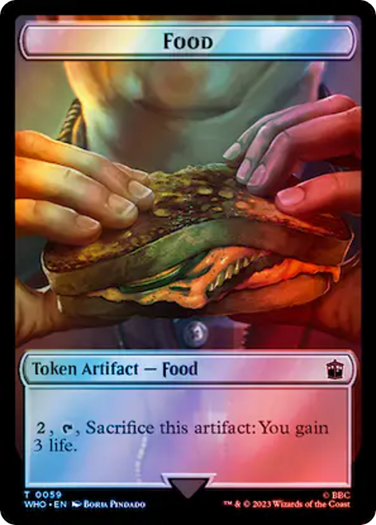 Fish // Food (0059) Double-Sided Token (Surge Foil) [Doctor Who Tokens] | Jomio and Rueliete's Cards and Comics