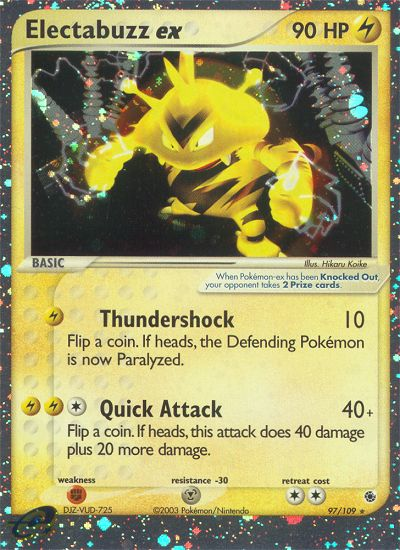 Electabuzz ex (97/109) [EX: Ruby & Sapphire] | Jomio and Rueliete's Cards and Comics