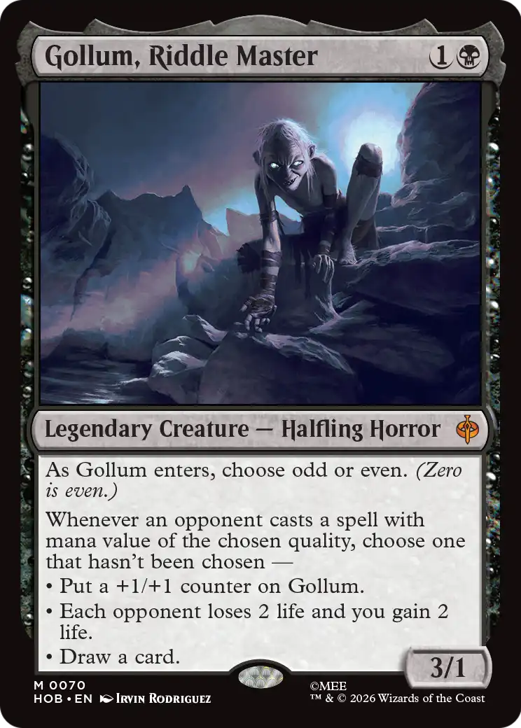 Gollum, Riddle Master [The Hobbit] | Jomio and Rueliete's Cards and Comics
