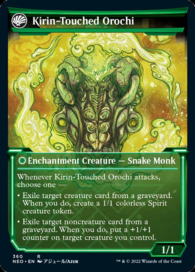 Teachings of the Kirin // Kirin-Touched Orochi (Showcase Soft Glow) [Kamigawa: Neon Dynasty] | Jomio and Rueliete's Cards and Comics