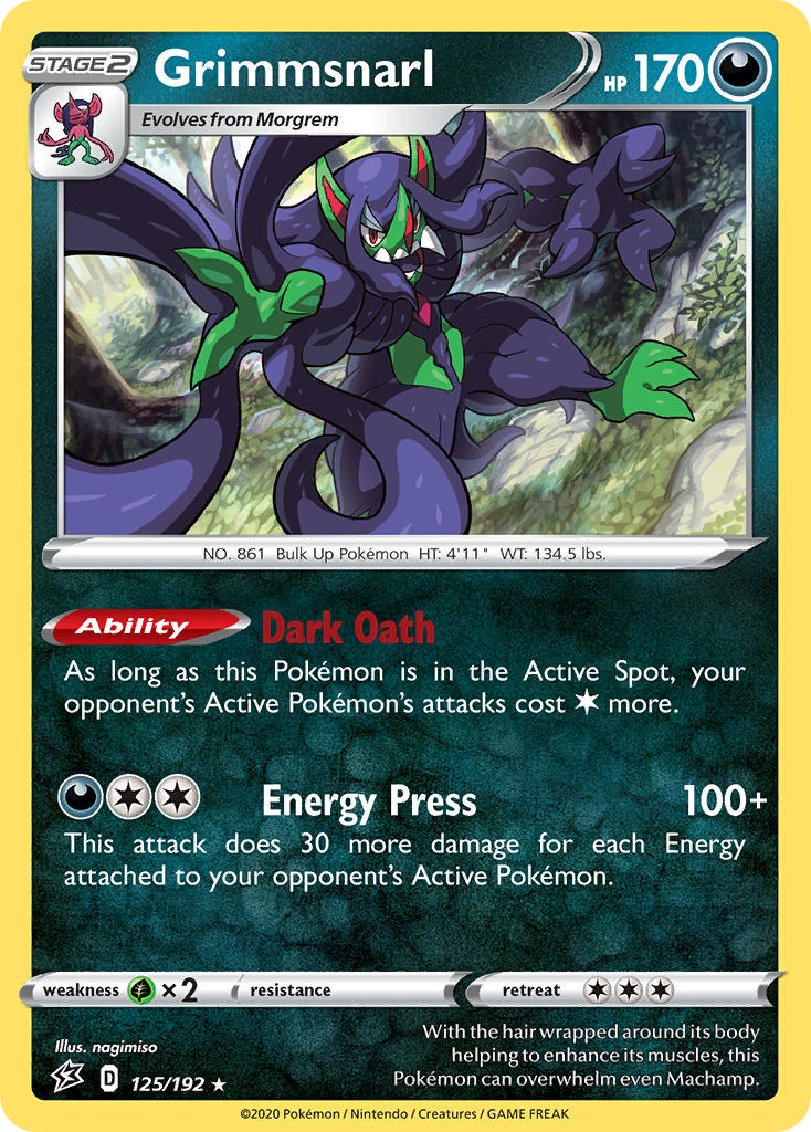 Grimmsnarl (125/192) (Theme Deck Exclusive) [Sword & Shield: Rebel Clash] | Jomio and Rueliete's Cards and Comics