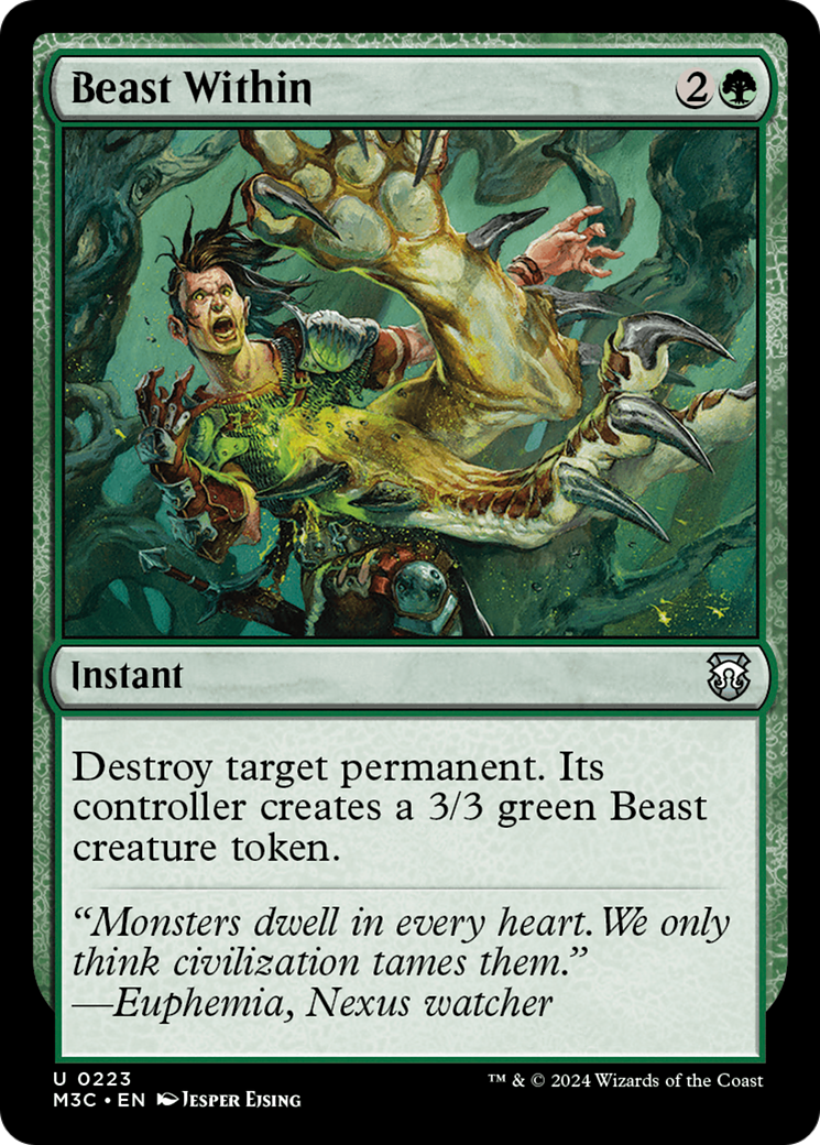 Beast Within (Ripple Foil) [Modern Horizons 3 Commander] | Jomio and Rueliete's Cards and Comics