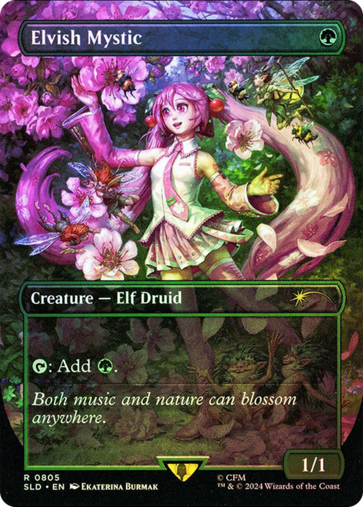Elvish Mystic (0805) (Rainbow Foil) [Secret Lair Drop Series] | Jomio and Rueliete's Cards and Comics