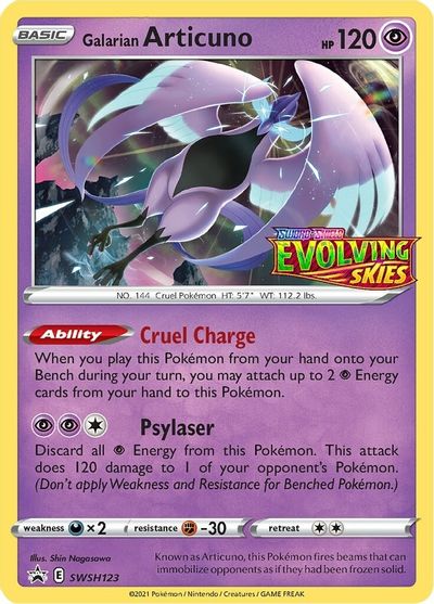 Galarian Articuno (SWSH123) (Prerelease Promo) [Sword & Shield: Black Star Promos] | Jomio and Rueliete's Cards and Comics
