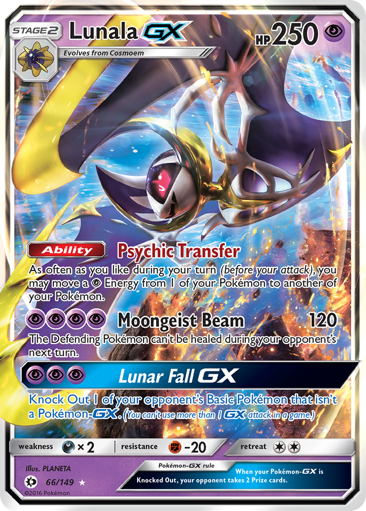 Lunala GX (66/149) [Sun & Moon: Base Set] | Jomio and Rueliete's Cards and Comics