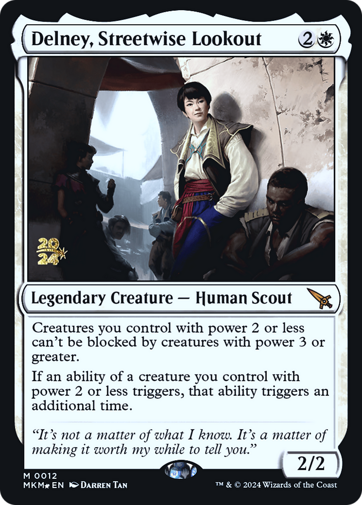 Delney, Streetwise Lookout [Murders at Karlov Manor Prerelease Promos] | Jomio and Rueliete's Cards and Comics