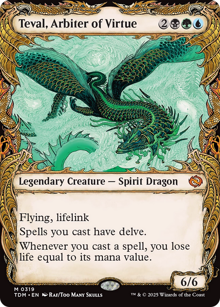 Teval, Arbiter of Virtue (Showcase) [Tarkir: Dragonstorm] | Jomio and Rueliete's Cards and Comics