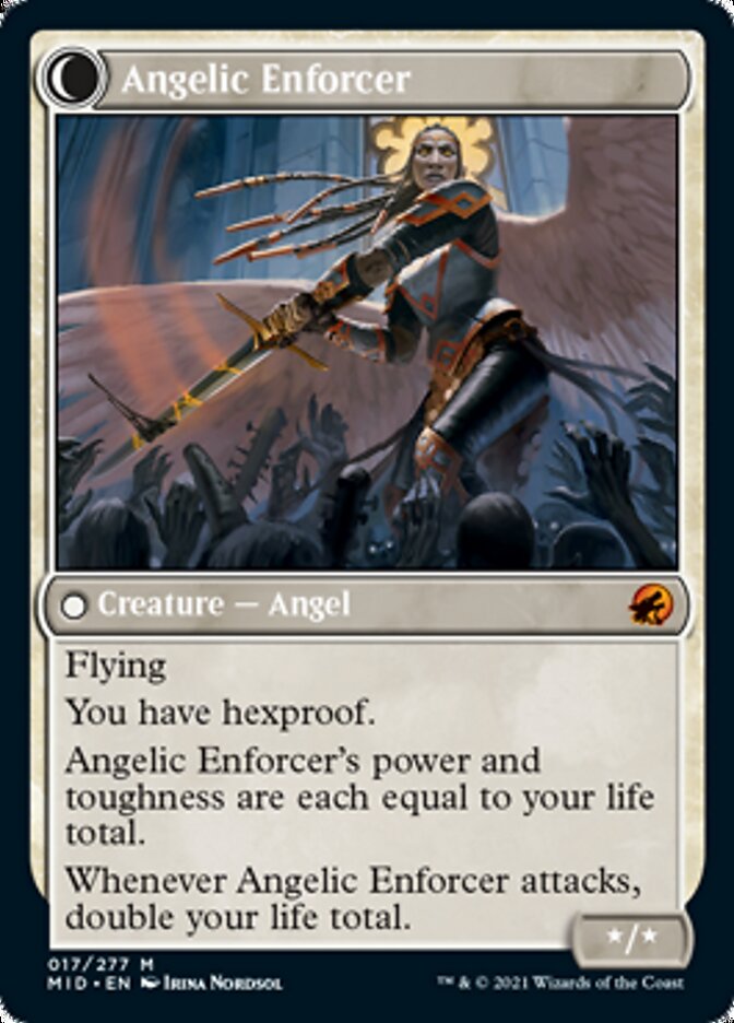 Enduring Angel // Angelic Enforcer [Innistrad: Midnight Hunt] | Jomio and Rueliete's Cards and Comics