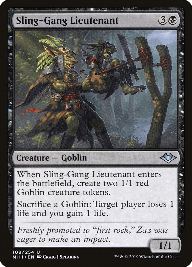 Sling-Gang Lieutenant [Modern Horizons] | Jomio and Rueliete's Cards and Comics