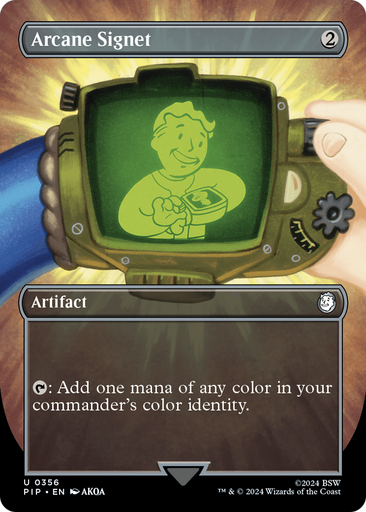 Arcane Signet (Borderless) [Fallout] | Jomio and Rueliete's Cards and Comics