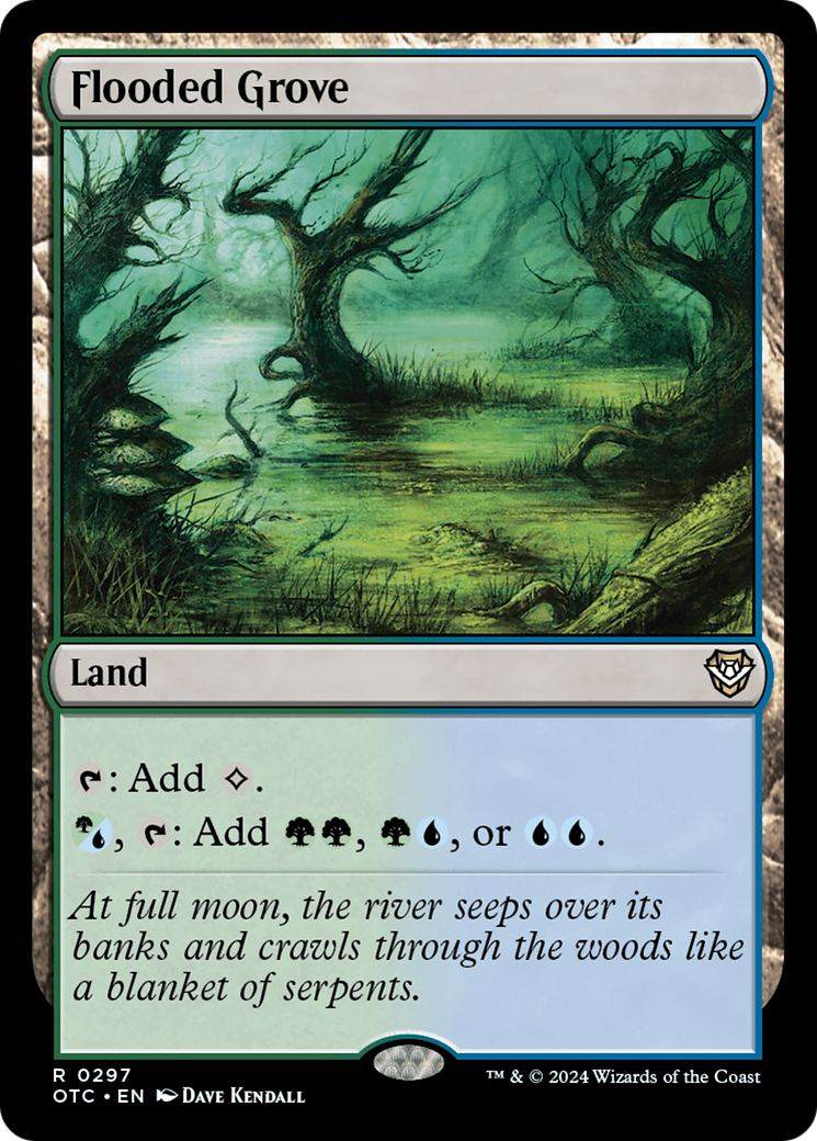 Flooded Grove [Outlaws of Thunder Junction Commander] | Jomio and Rueliete's Cards and Comics