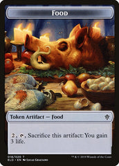 Human Warrior // Food (18) Double-Sided Token [Throne of Eldraine Tokens] | Jomio and Rueliete's Cards and Comics