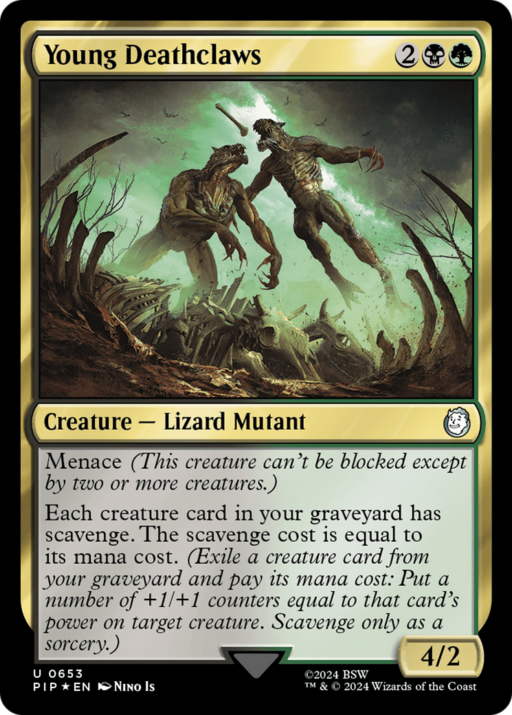 Young Deathclaws (Surge Foil) [Fallout] | Jomio and Rueliete's Cards and Comics