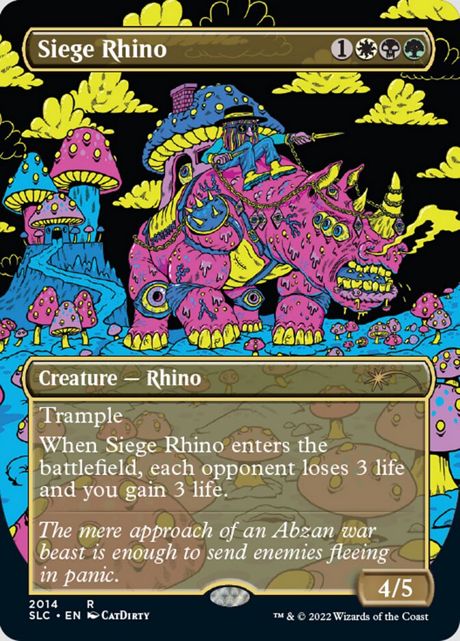 Siege Rhino (Borderless) [Secret Lair Countdown Kit] | Jomio and Rueliete's Cards and Comics