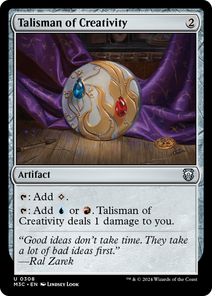 Talisman of Creativity [Modern Horizons 3 Commander] | Jomio and Rueliete's Cards and Comics