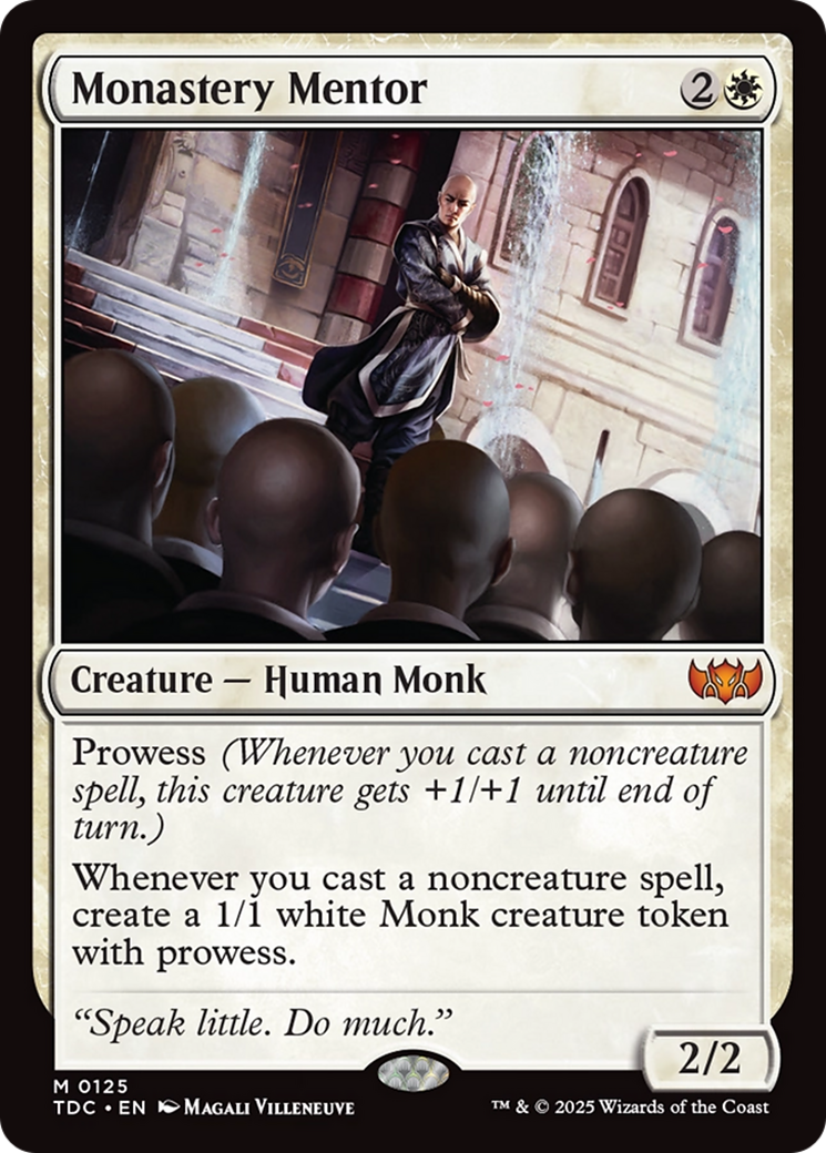 Monastery Mentor [Tarkir: Dragonstorm Commander] | Jomio and Rueliete's Cards and Comics