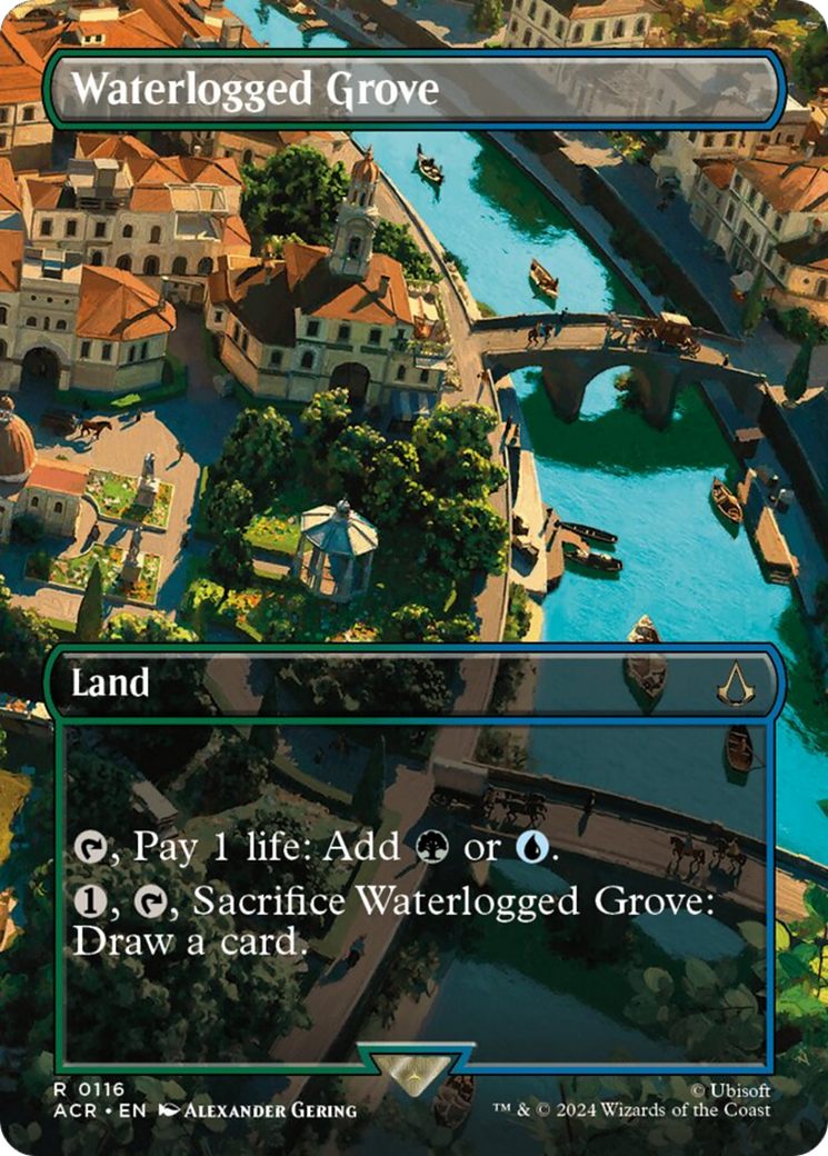 Waterlogged Grove (Borderless) [Assassin's Creed] | Jomio and Rueliete's Cards and Comics