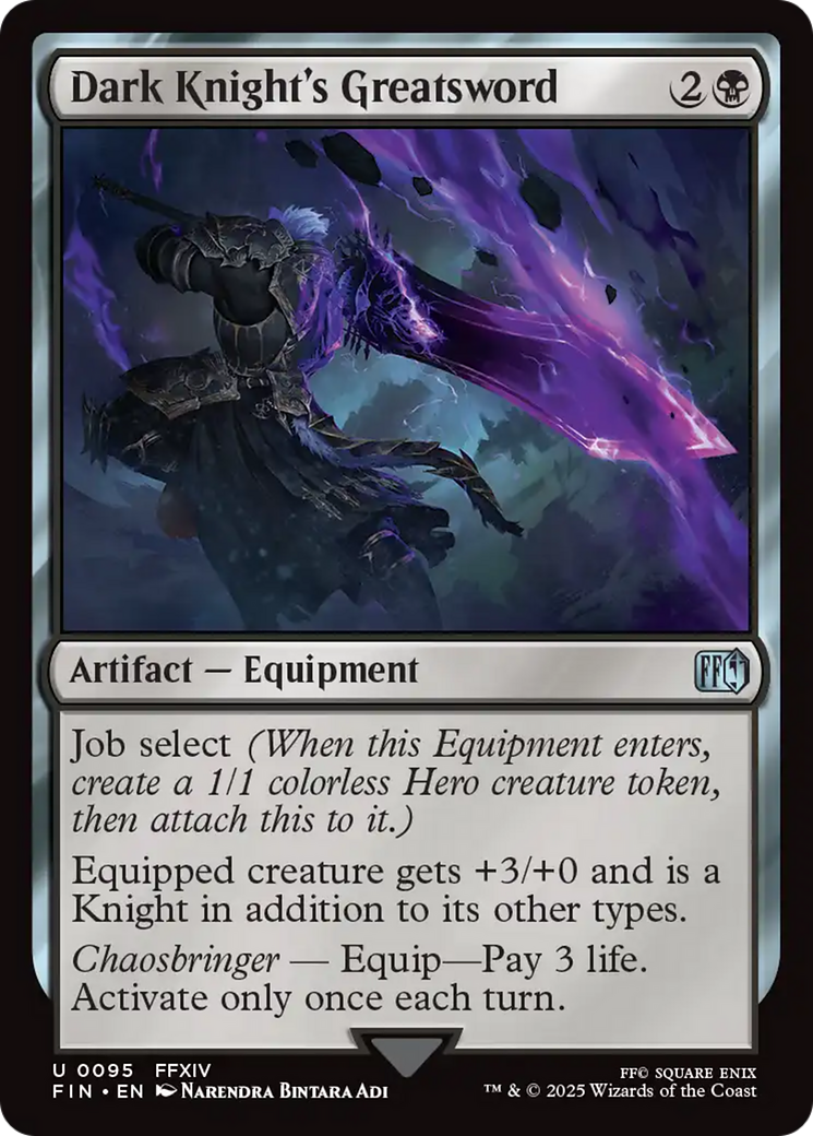 Dark Knight's Greatsword [FINAL FANTASY] | Jomio and Rueliete's Cards and Comics
